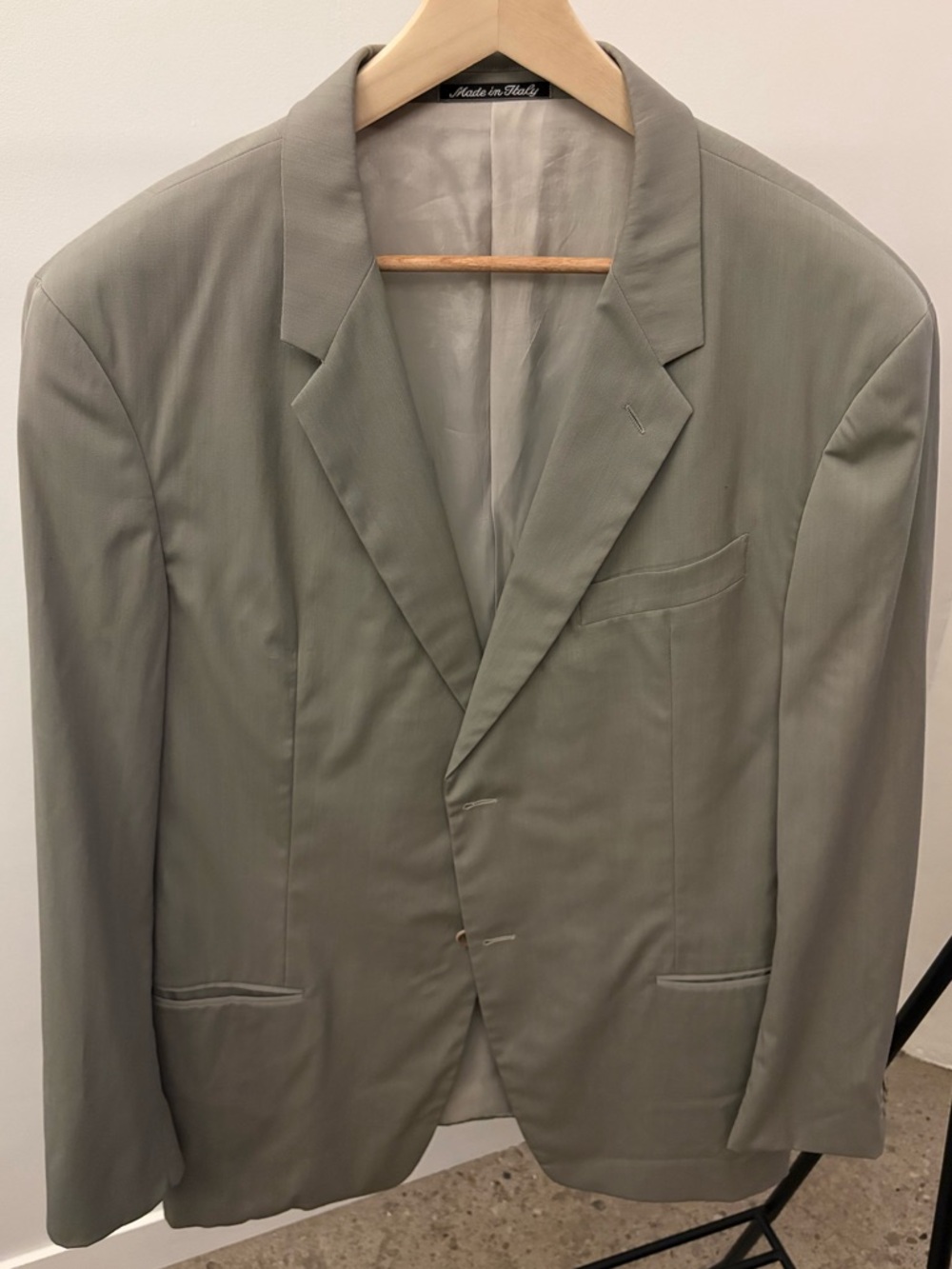 Giorgio Armani Collezioni Blazer Jacket Wool Stretch Light Gray 44L